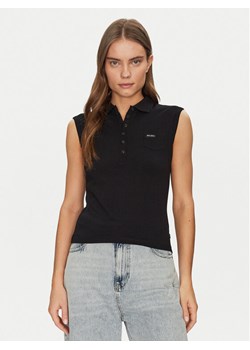 Guess Polo W5GP24 KCYR1 Czarny Regular Fit ze sklepu MODIVO w kategorii Bluzki damskie - zdjęcie 182641347