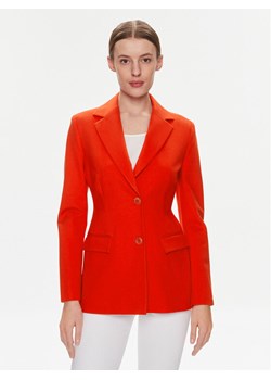 Tommy Hilfiger Marynarka Slim Knit Sb Blazer WW0WW40341 Czerwony Slim Fit ze sklepu MODIVO w kategorii Marynarki damskie - zdjęcie 182641466