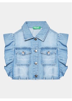United Colors Of Benetton Kamizelka 25HHCJ00D Niebieski Regular Fit ze sklepu MODIVO w kategorii Kamizelki dziewczęce - zdjęcie 182641489