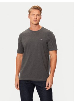 Gant T-Shirt Shield 2003184 Szary Regular Fit ze sklepu MODIVO w kategorii T-shirty męskie - zdjęcie 182641726