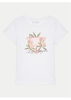 Guess T-Shirt J4BI25 J1314 Biały Regular Fit ze sklepu MODIVO w kategorii Bluzki dziewczęce - zdjęcie 182641728