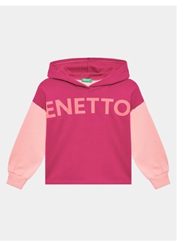 United Colors Of Benetton Bluza 3J68C202L Różowy Regular Fit ze sklepu MODIVO w kategorii Bluzy dziewczęce - zdjęcie 182641749