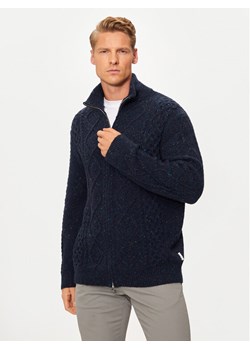 Gant Kardigan 8040201 Granatowy Regular Fit ze sklepu MODIVO w kategorii Swetry męskie - zdjęcie 182641818
