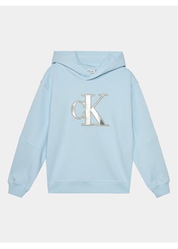 Calvin Klein Jeans Bluza Metallic Monogram IG0IG02298 Niebieski Regular Fit ze sklepu MODIVO w kategorii Bluzy chłopięce - zdjęcie 182641895