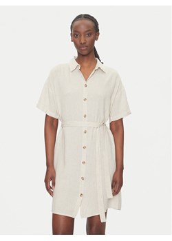 Vero Moda Sukienka koszulowa Thea 10333791 Beżowy Loose Fit ze sklepu MODIVO w kategorii Sukienki - zdjęcie 182641897