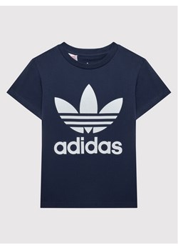 adidas T-Shirt Trefoil HK0260 Granatowy Regular Fit ze sklepu MODIVO w kategorii T-shirty chłopięce - zdjęcie 182641905