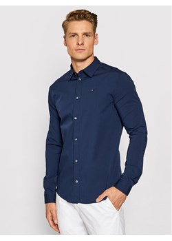 Tommy Jeans Koszula DM0DM04405 Granatowy Slim Fit ze sklepu MODIVO w kategorii Koszule męskie - zdjęcie 182642069