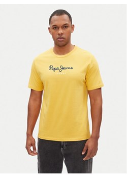 Pepe Jeans T-Shirt Eggo N PM508208 Żółty Regular Fit ze sklepu MODIVO w kategorii T-shirty męskie - zdjęcie 182642148