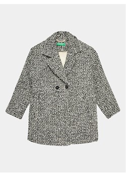 United Colors Of Benetton Płaszcz wełniany 2I20CN041 Szary Regular Fit ze sklepu MODIVO w kategorii Płaszcze dziewczęce - zdjęcie 182642228