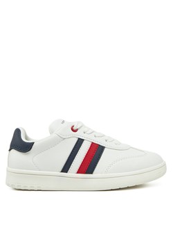 Tommy Hilfiger Sneakersy Stripe Low Cut Lace-Up Sneaker T3X9-33850-1355 M Biały ze sklepu MODIVO w kategorii Buty sportowe dziecięce - zdjęcie 182642275