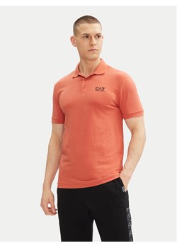 EA7 Emporio Armani Polo 8NPF14 PJVQZ U3010 Pomarańczowy Regular Fit ze sklepu MODIVO w kategorii T-shirty męskie - zdjęcie 182642379