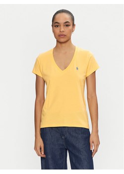 Polo Ralph Lauren T-Shirt 211902403014 Żółty Regular Fit ze sklepu MODIVO w kategorii Bluzki damskie - zdjęcie 182642396