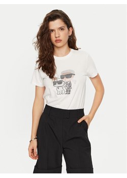 KARL LAGERFELD T-Shirt A1W17131 Biały Regular Fit ze sklepu MODIVO w kategorii Bluzki damskie - zdjęcie 182642527