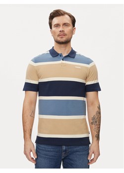 Vans Polo Halicrest Stripe Polo Ss VN000G3R Niebieski Regular Fit ze sklepu MODIVO w kategorii T-shirty męskie - zdjęcie 182642616