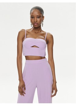 Patrizia Pepe Top 2C1545/A049-M495 Fioletowy Regular Fit ze sklepu MODIVO w kategorii Bluzki damskie - zdjęcie 182642766