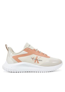 Calvin Klein Jeans Sneakersy Eva Runner Low Lace Mix Ml Wn YW0YW01442 Écru ze sklepu MODIVO w kategorii Buty sportowe damskie - zdjęcie 182642905