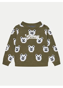 Guess Sweter I4YR02 Z2S40 Zielony Regular Fit ze sklepu MODIVO w kategorii Bluzy i swetry - zdjęcie 182643036