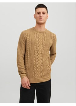 Jack&Jones Sweter 12236314 Beżowy Regular Fit ze sklepu MODIVO w kategorii Swetry męskie - zdjęcie 182643048