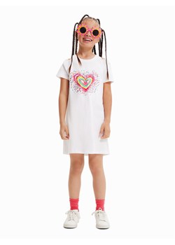 Desigual Sukienka codzienna 23SGVK09 Biały Regular Fit ze sklepu MODIVO w kategorii Sukienki dziewczęce - zdjęcie 182643159