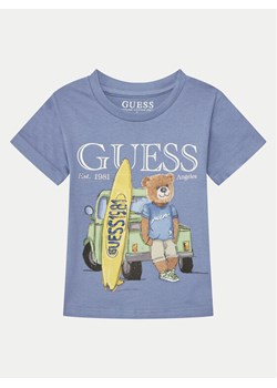 Guess T-Shirt N5GI04 K8HM4 Granatowy Regular Fit ze sklepu MODIVO w kategorii T-shirty chłopięce - zdjęcie 182643186