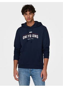 Only & Sons Bluza Lenny 22028594 Granatowy Regular Fit ze sklepu MODIVO w kategorii Bluzy męskie - zdjęcie 182643238