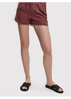 Vero Moda Szorty materiałowe Honey 10190155 Bordowy Regular Fit ze sklepu MODIVO w kategorii Szorty - zdjęcie 182643279