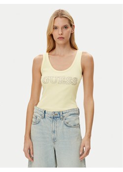 Guess Top W5GP29 KA0H1 Żółty Regular Fit ze sklepu MODIVO w kategorii Bluzki damskie - zdjęcie 182643318
