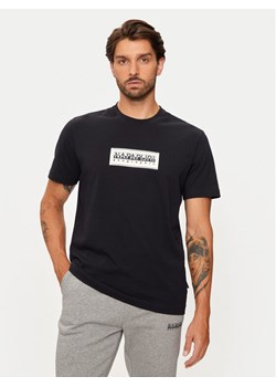 Napapijri T-Shirt S-box Logo NP0A4I3L Czarny Regular Fit ze sklepu MODIVO w kategorii T-shirty męskie - zdjęcie 182643337