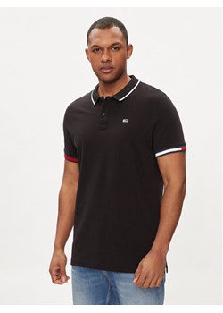 Tommy Jeans Polo Flag DM0DM12963 Czarny Regular Fit ze sklepu MODIVO w kategorii T-shirty męskie - zdjęcie 182643437