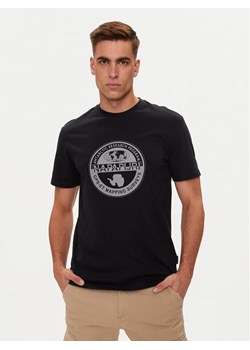 Napapijri T-Shirt S-Bollo NP0A4I3C Czarny Regular Fit ze sklepu MODIVO w kategorii T-shirty męskie - zdjęcie 182643447