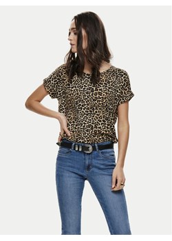 ONLY T-Shirt Moster 15182852 Brązowy Regular Fit ze sklepu MODIVO w kategorii Bluzki damskie - zdjęcie 182643849