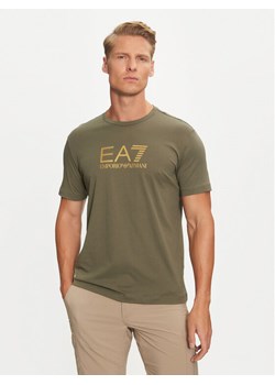 EA7 Emporio Armani T-Shirt 3DPT08 PJM9Z 1846 Zielony Regular Fit ze sklepu MODIVO w kategorii T-shirty męskie - zdjęcie 182644268