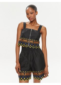 KARL LAGERFELD Top 241W1611 Czarny Regular Fit ze sklepu MODIVO w kategorii Bluzki damskie - zdjęcie 182644317