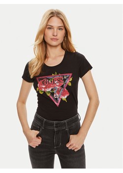 Guess T-Shirt W4YI71 J1314 Czarny Regular Fit ze sklepu MODIVO w kategorii Bluzki damskie - zdjęcie 182644327