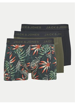 Jack&Jones Komplet 3 par bokserek Loui 12267052 Zielony ze sklepu MODIVO w kategorii Majtki męskie - zdjęcie 182644429