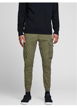 Jack&Jones Spodnie materiałowe Paul Flake 12141844 Zielony Tapered Fit ze sklepu MODIVO w kategorii Spodnie męskie - zdjęcie 182644568