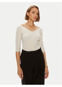 Weekend Max Mara Sweter Oceano 2425366031 Écru Slim Fit ze sklepu MODIVO w kategorii Swetry damskie - zdjęcie 182644657