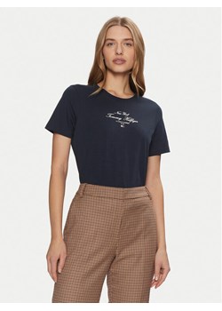 Tommy Hilfiger T-Shirt WW0WW43895 Granatowy Regular Fit - id: 0000304409769 - marki Tommy Hilfiger - 182644699 Tommy Hilfiger T-Shirt WW0WW43895 Granatowy Regular Fit ze sklepu MODIVO w kategorii Bluzki damskie - zdjęcie 182644699