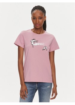 Pinko T-Shirt 100355 A1OC Różowy Regular Fit ze sklepu MODIVO w kategorii Bluzki damskie - zdjęcie 182644897