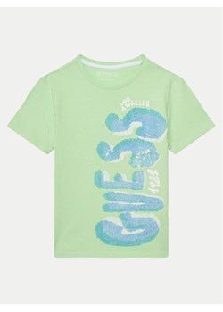 Guess T-Shirt L5GI12 K8HM4 Zielony Regular Fit ze sklepu MODIVO w kategorii T-shirty chłopięce - zdjęcie 182644915