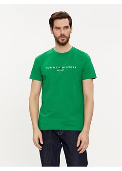 Tommy Hilfiger T-Shirt Logo MW0MW11797 Zielony Regular Fit ze sklepu MODIVO w kategorii T-shirty męskie - zdjęcie 182644926