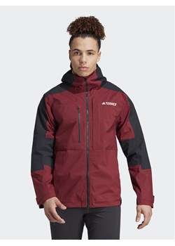 adidas Kurtka outdoor Terrex Xploric RAIN.RDY Hiking IB4266 Bordowy Regular Fit ze sklepu MODIVO w kategorii Kurtki męskie - zdjęcie 182644935