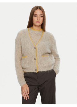 American Vintage Kardigan Bymi BYM19AH24 Beżowy Loose Fit - id: 0000304610301 - marki American Vintage - 182645049 American Vintage Kardigan Bymi BYM19AH24 Beżowy Loose Fit ze sklepu MODIVO w kategorii Swetry damskie - zdjęcie 182645049