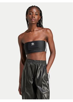 adidas Top 3-Stripes Tube IX7823 Czarny Slim Fit ze sklepu MODIVO w kategorii Bluzki damskie - zdjęcie 182645057