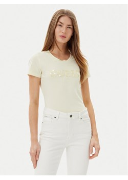 Guess T-Shirt W5GI17 J1314 Żółty Slim Fit ze sklepu MODIVO w kategorii Bluzki damskie - zdjęcie 182645507