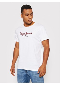 Pepe Jeans T-Shirt Eggo PM508208 Biały Regular Fit ze sklepu MODIVO w kategorii T-shirty męskie - zdjęcie 182645775