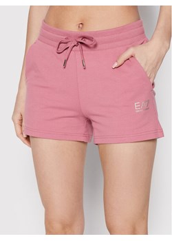 EA7 Emporio Armani Szorty sportowe 3LTS53 TJCQZ 1413 Różowy Regular Fit ze sklepu MODIVO w kategorii Szorty - zdjęcie 182645916