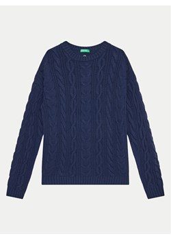 United Colors Of Benetton Sweter 1344C107G Granatowy Regular Fit ze sklepu MODIVO w kategorii Swetry chłopięce - zdjęcie 182645936