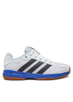 adidas Buty halowe Stabil Jr IE1087 Biały ze sklepu MODIVO w kategorii Buty sportowe damskie - zdjęcie 182645995