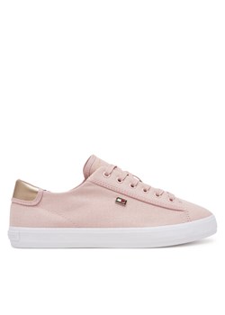 Tommy Hilfiger Sneakersy Vulc Canvas Lace Up Sneaker FW0FW08647 Różowy ze sklepu MODIVO w kategorii Trampki damskie - zdjęcie 182646077